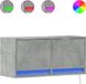 vidaXL TV-wandmeubel met LED-verlichting, betonkleur, 80x31x38 cm