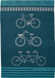 Coucke - En Selle - Theedoek van katoenen jacquard met print 50 x 75 cm