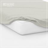 The One towelling The One Bedding Hoeslaken - 200 x 220 cm - Extra breed - Katoen/Satijn - Crème
