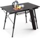 Arebos table de camping pliable 90 x 51,5 cm - Aluminium - Noir