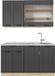 Vicco Fame-Line Cuisine une personne – 140 cm, WB Marbre Gris foncé