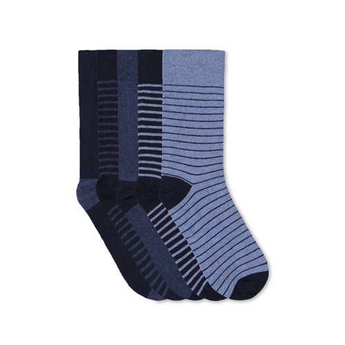 WE Fashion sokken - set van 5 blauw