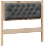 vidaXL Hoofdbord Anders Bruin en donkergrijs 90 cm Massief grenenhout
