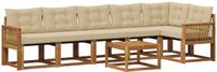 vidaXL - Acacia Hout Loungeset - 6 Zitplaatsen - Natuurlijk en Beige