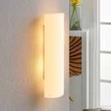 Lindby Wandlamp Ophelia - 2 Lichtpunten - Glas, Metaal - H: 39 cm - E14 - Wit Opaal, Wit