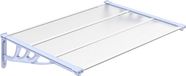 vidaXL Deurluifel 122x90 cm polycarbonaat grijs en transparant