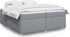 Maison Exclusive - Sommier à lattes de lit avec matelas Gris clair 200x200cm Tissu