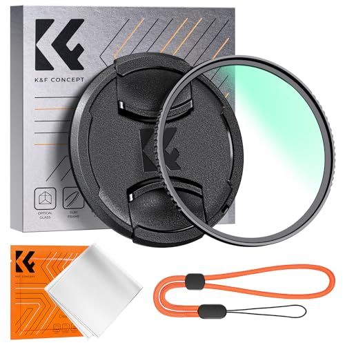 K&F Concept Nano-K UV Beschermingsfilter met Lensdop, Optisch Glas UV Filter met Nano Coating voor 52mm Lens met Schoonmaakdoekje