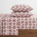 Eddie Bauer Queensize lakens, katoenen flanellen beddengoedset, geborsteld voor extra zachtheid, gezellige huisdecoratie, Oeko-Tex gecertificeerd (Jolly Trees Red, Queen)
