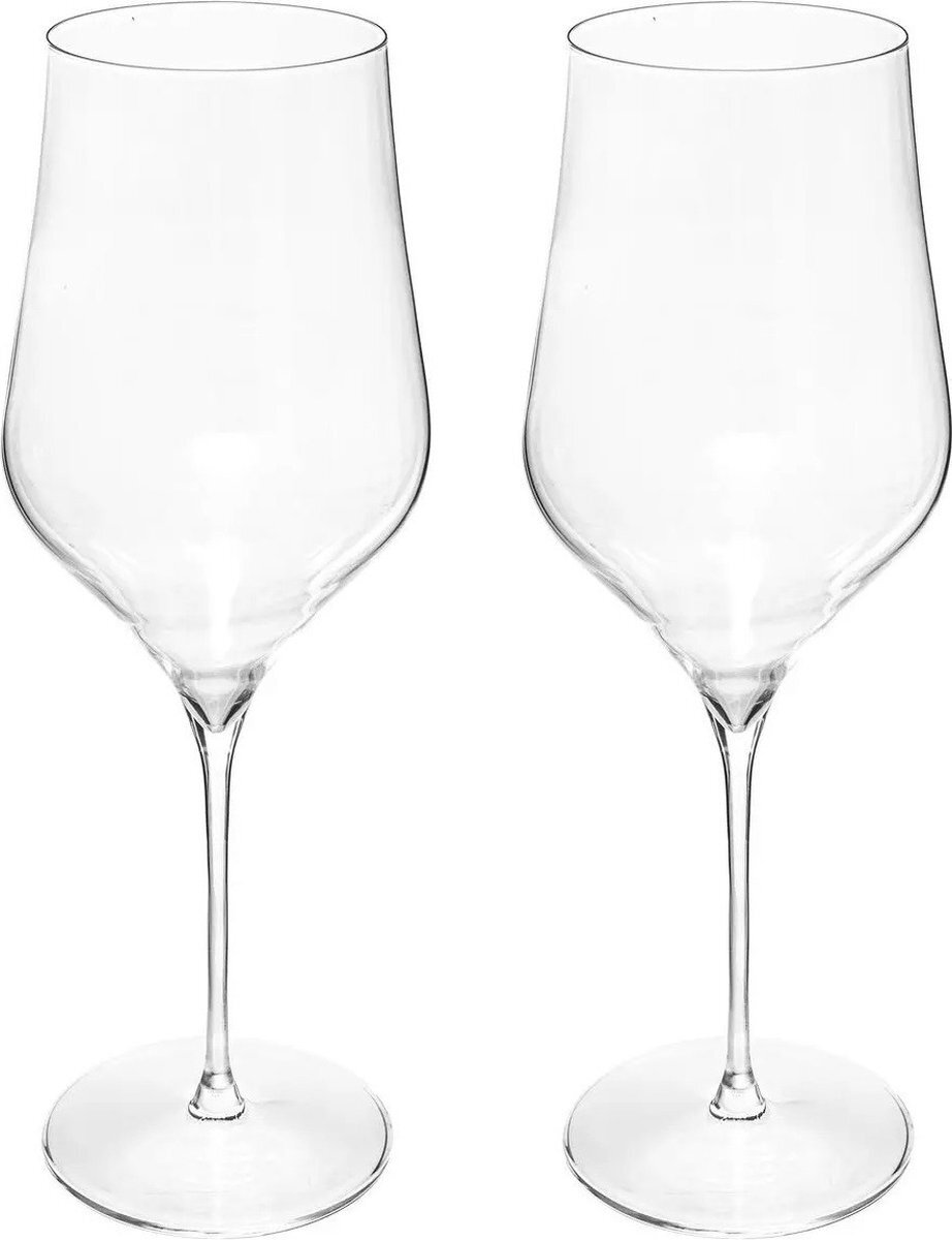 Secret de Gourmet Set van 2x grote wijnglazen voor rode wijn Rhone 740 ml van glas - Wijn glazen
