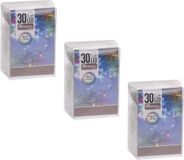 Merkloos Kerstverlichting - 3x - 2 meter - Gekleurd - Batterij - 30 Lampjes - IP44
