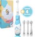 Loby Brosse à dents électrique enfant - Brosse à dents bébé - Avec minuterie - 0 à 4 ans - Bleu