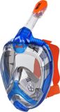 Seac Magica, Anti-condensatie Snorkelvolgelaatsmasker met Zachte Gezichtsrand in 2 Maten, Uitademventiel en Droge Snorkeltop, Blauw/Oranje, S/M