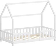ML-Design Kinderbed Huisbed 80x160 cm Grenenhout Wit