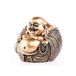 lachineuse - Grote Lachende Boeddha beeldje - Boeddhistische tradities - Geluksbrenger, geluk en welvaart - Gouden hars-fopspeen 15 x 15 cm - Decoratief idee en cadeau China, Azië