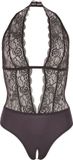 Cottelli Collection – Erotische V Split Body met Toegang tot de Intieme Zones – Maat XL – Wit