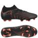 PUMA Future 9 Ultimate FG Eclipse - Noir/Rouge éclatant/Strong Gray - Herbe naturelle (FG), pointure 38