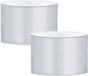 Partydeco Cadeaulint - 2x - zilver - 5 cm x 25 meter - satijn