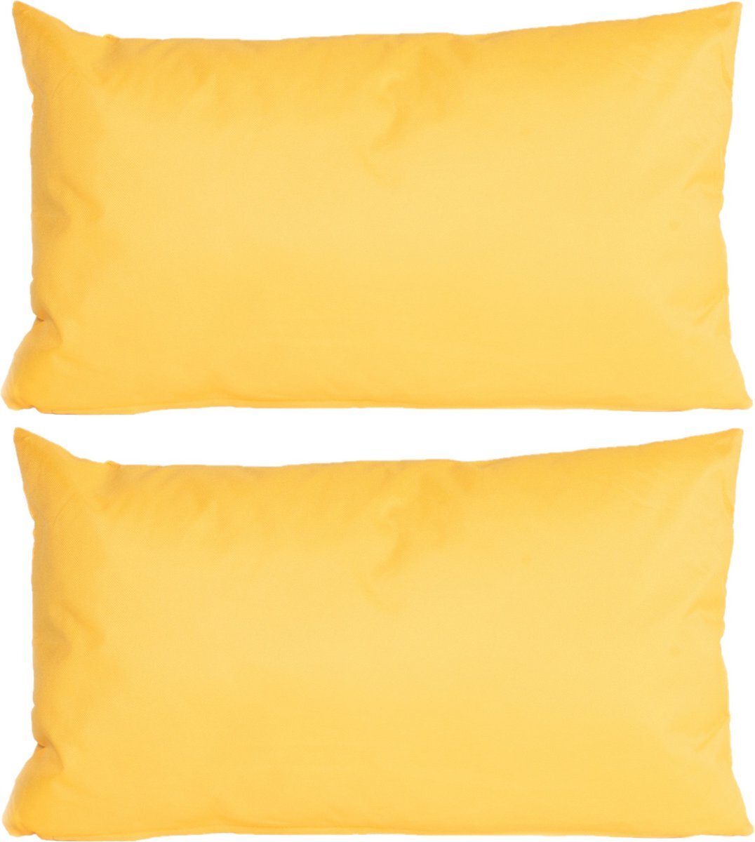 Anna's Collection 8x Bank/sier kussens voor binnen en buiten in de kleur geel 30 x 50 cm - Tuin/huis kussens