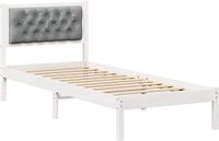 vidaXL Bedframe Lichtgrijs Massief grenenhout 75 x 190 cm
