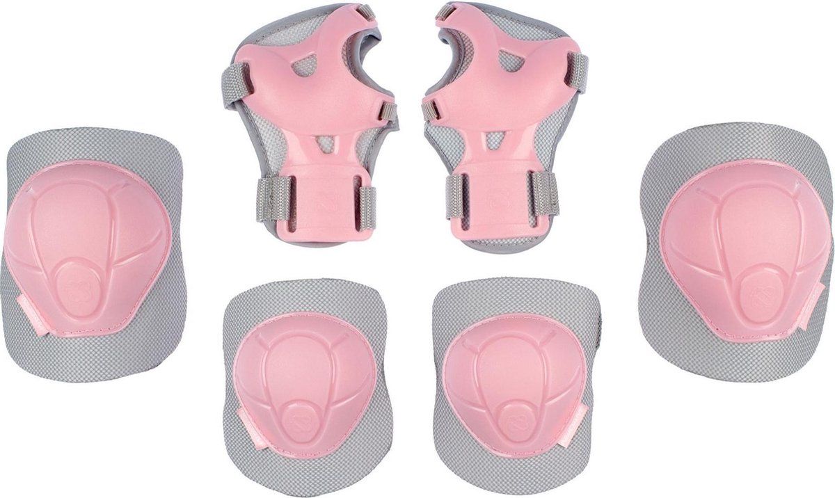 Nijdam Skate Beschermset Kinderen - Concrete Rose - Roze/Grijs - S