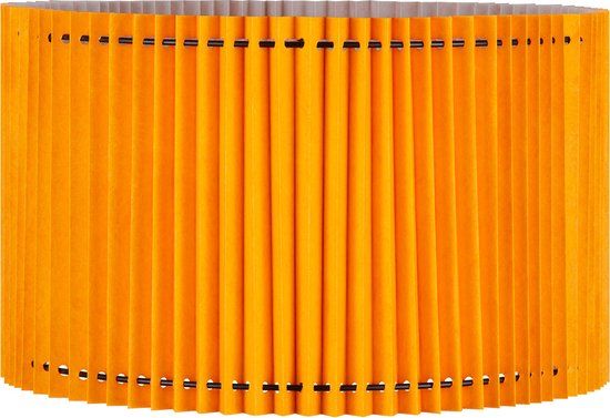 Home Sweet Home Papieren Gevouwen Lampenkap - Cilindrisch - Oranje - ø40 x 20 cm - E27 fitting