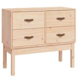 vidaXL Wandkast - 90x40x78 cm - Massief Grenenhout