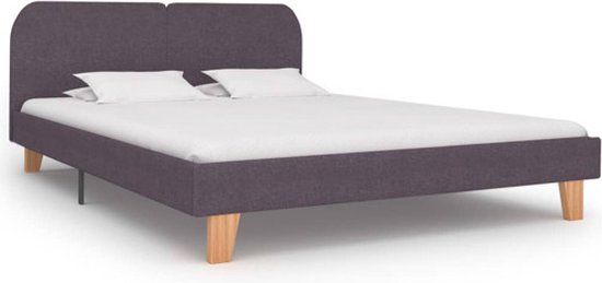 vidaXL Bedframe Stof Taupe - 180x200 cm