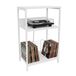 Relaxdays Platenspeler tafel - 40x65x30 cm - wit