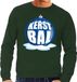 Bellatio Decorations Shoppartners Bv Foute kersttrui kerstbal blauw op groene sweater voor heren - kersttruien M