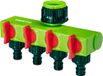 VERTO Vierwegverdeler Kunststof 1 inch Kranen Met Reductie