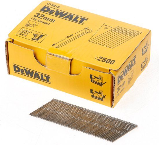 DeWalt Spijkers zonder kop 32mm DT9910 - 2500 Stuks - Platte spijker - RVS - Platkop - 8 cm