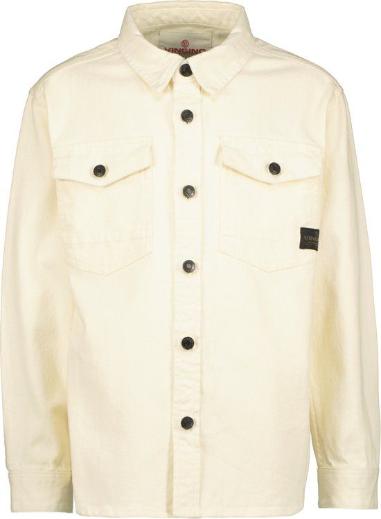 Vingino jongens overhemd Lepon lange mouw katoen arctic white maat 152
