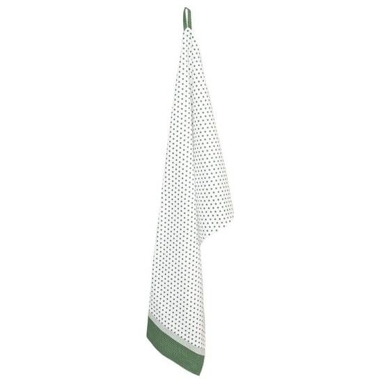 Clayre & Eef - Theedoek - Keukendoek - Stippen en stipjes in wit met groen - 50 X 85 cm - 3 stuks