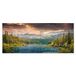 Homemania Muurfoto, motief hemelsblauw en landschap, voor woonkamer, slaapkamer, meerkleurig, 70 x 3 x 100 cm, HM20KNV70 x 100 – 160, polyester, hout
