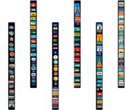 Anwicar Rechthoekige Magneet Bord 6 Kunst - Magnetisch memobord Magnetisch prikbord Zwart 50x6 cm
