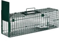 Outsunny Dierenval - Rattenval - Staal - 60x18x20cm - Groen