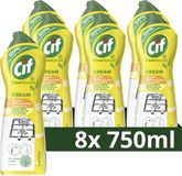 Cif - Cleanboost Schuurmiddel - Cream Citroen - 8 flessen x 750 ml