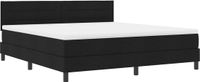 vidaXL Boxspring Bed met Hoofdeinde Zwart 180 x 200 cm Stof