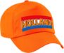 Bellatio Decorations Holland supporter petje - baseballcap - voor kinderen - oranje - met Nederlandse vlag