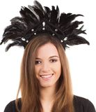 Bristol Novelty Ltd Bristol Novelty Feather Carnival Headdress (Black)