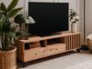 Mobistoxx Meuble tv-hifi MEDINA 1 porte 2 tiroirs chêne artisan/anthracite