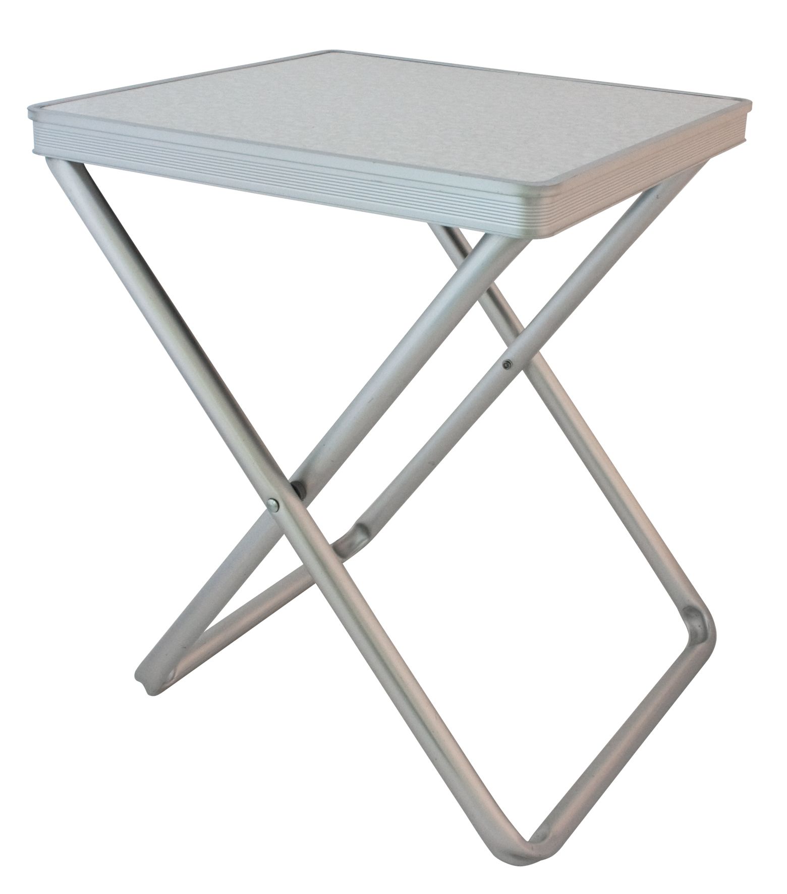 Eurotrail Campus Camping Stool - Grey - Aluminium & MDF - Square Seat