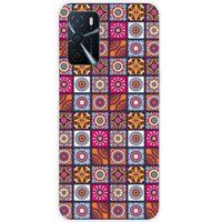Oppo Bedrukt siliconen hoesje compatibel met Oppo A16 Patchwork mandala