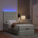 Maison Exclusive - Cadre de lit ottoman avec matelas, gris clair, 90x200 cm, velours
