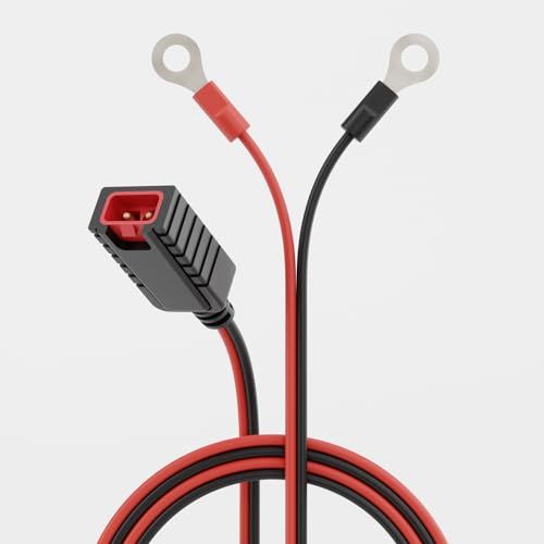 ABSINA Accuaansluitkabel M6 ringogen voor autolader A800 & A3800