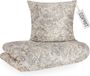 Esprit Satin Beddengoed 135x200 cm Grijs Boho Paisley Dekbedovertrek + Kussensloop