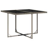 vidaXL Ensemble de jardin 9 pièces avec coussins, poly rotin, gris