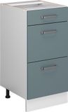 Vicco R-Line meuble bas de cuisine – 40 cm avec tiroirs, WB Chêne Bleu-gris
