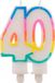 Folat Taartkaarsjes 40 jaar - multicolor - verjaardag/jubileum - glitter
